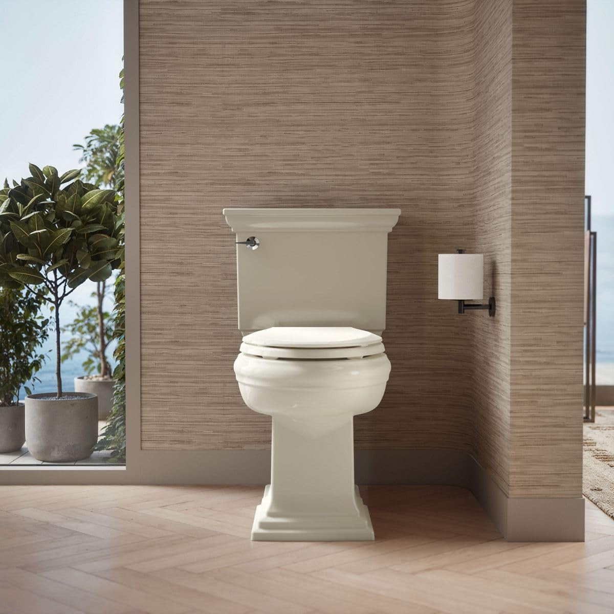 KOHLER 4636-RL-96 Elongated Toilet Seat Slow Close Soft Close Biscuit