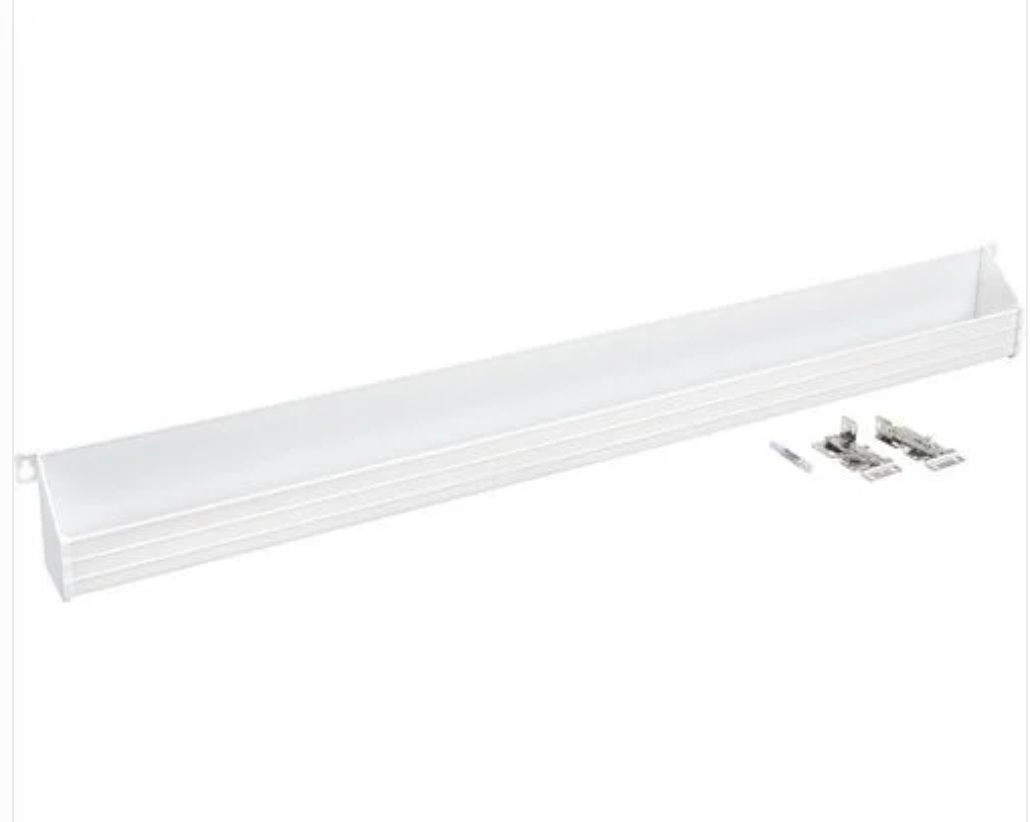 36" Polymer Tip, Out Tray (1 Pair of Hinges), White Rev a Shelf