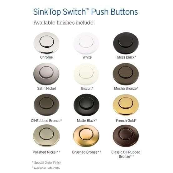 InSinkErator STS-00 Garbage Disposal Air Switch Kit, Dual Outlet Sink Top Switch
