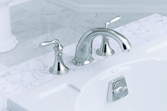 KOHLER T398-4-CP Devonshire Bath Faucet Trim, 3-Hole 2-Handle Tub Faucet-Chrome