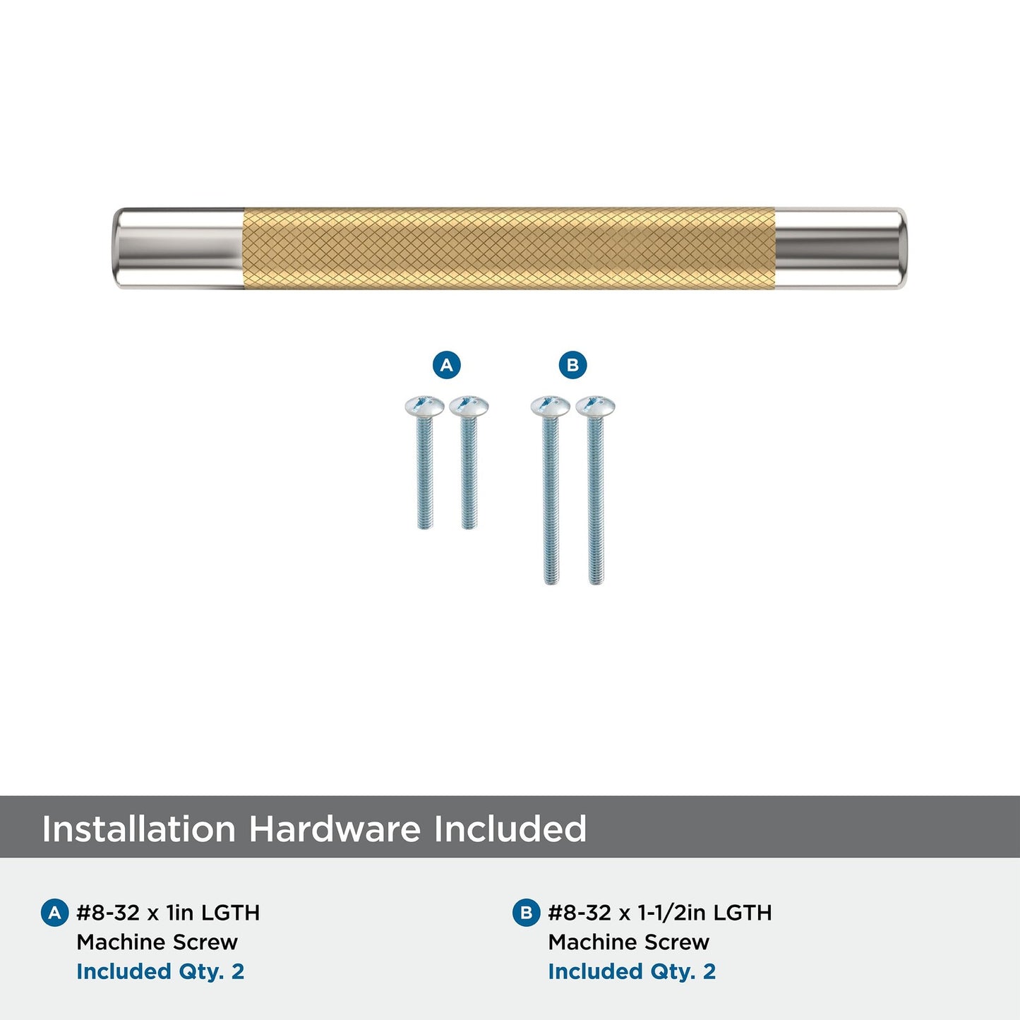 Amerock BP36558PNCZ Esquire 5-1/16" C2C PN/Champagne Bronze Cabinet Pull