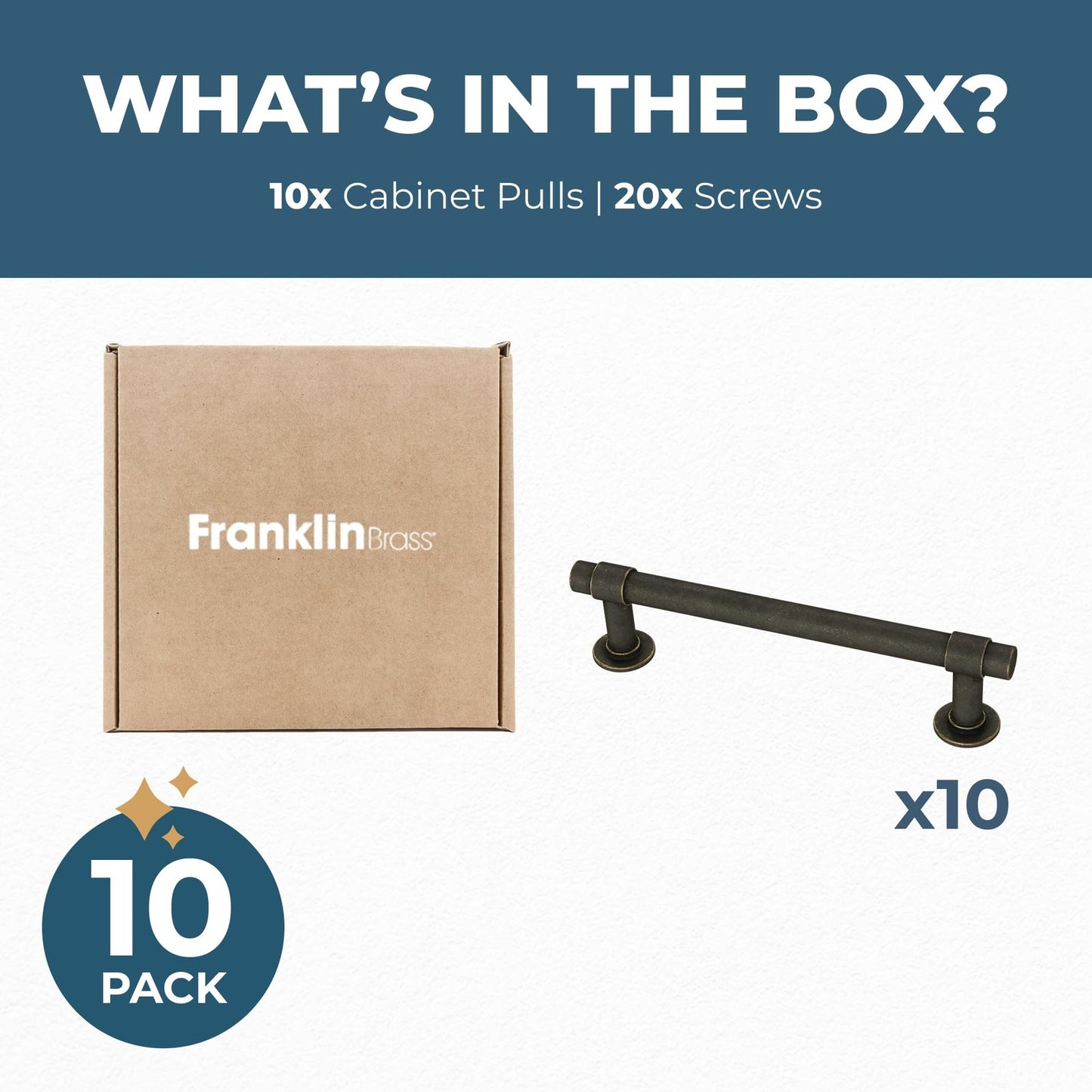 Franklin Brass P29617-WCN-C Francisco Cabinet Handles 4' C2C Warm Chestnut Pulls