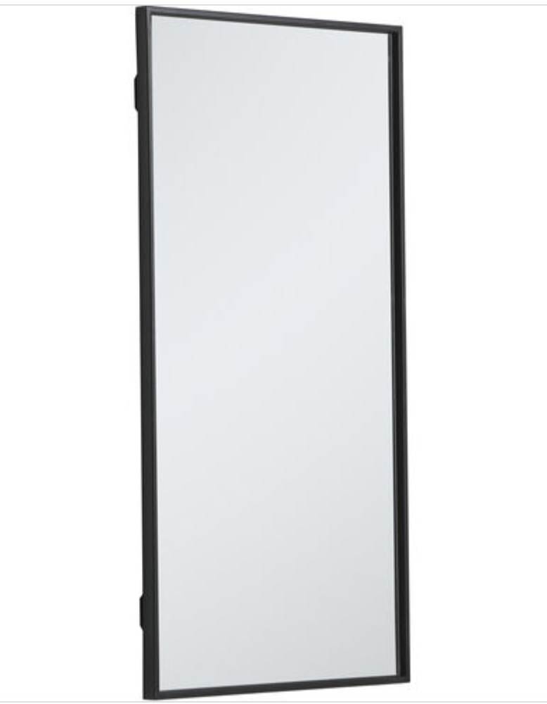 Monet 36 X 18 inch Black Wall Mirror