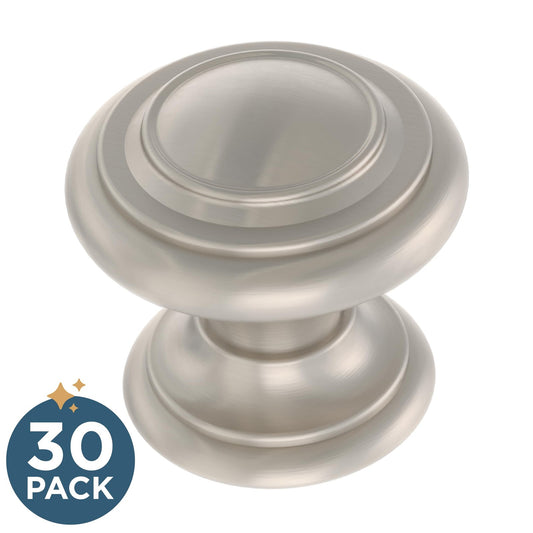 Franklin Brass P44435K-NIC-B Double Ring (10-Pack) Cabinet Knobs Nickel 1-1/8"