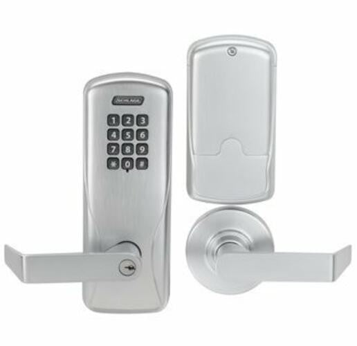Schlage CO-200-MS-70-KP-RHO Commercial Electronic Mortise Lock Keypad RH Chrome