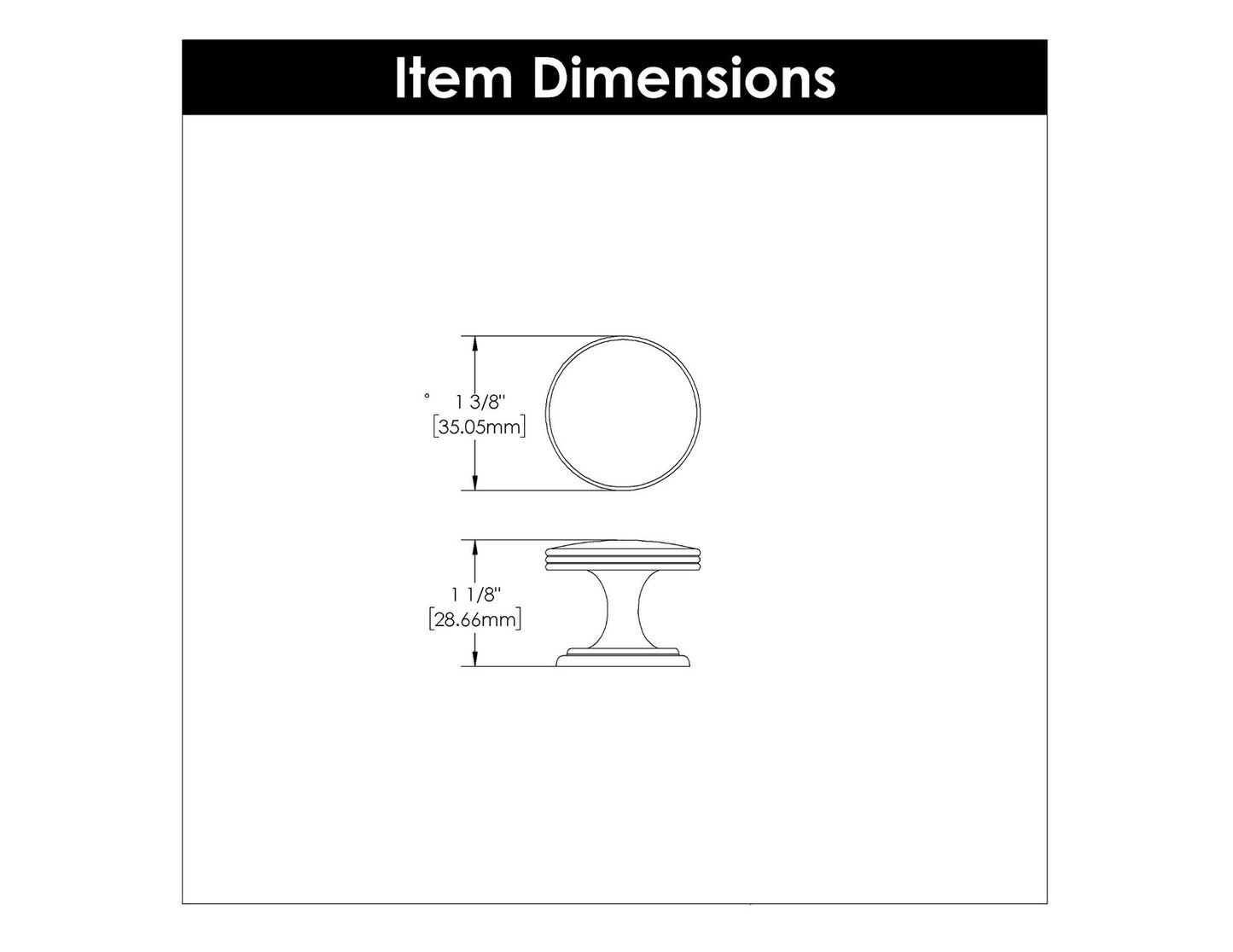Hickory Hardware P2142-SN American Diner Transitional 1-3/8" Knob Satin Nickel