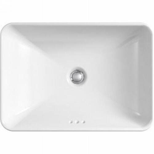 KOHLER 5373-0 Vox Rectangle Vessel Bathroom Sink, Vitreous China, White