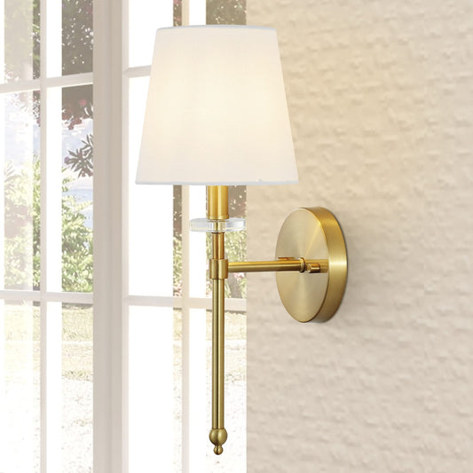 JONATHAN Y JYL9920A Olivia 6.5" 1-Light Modern Midcentury Iron Vanity Brass Gold