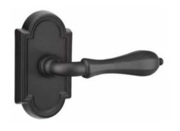EMTEK 72011OCLRHFB Privacy Leverset #11 Rosette Right Handed Flat Black