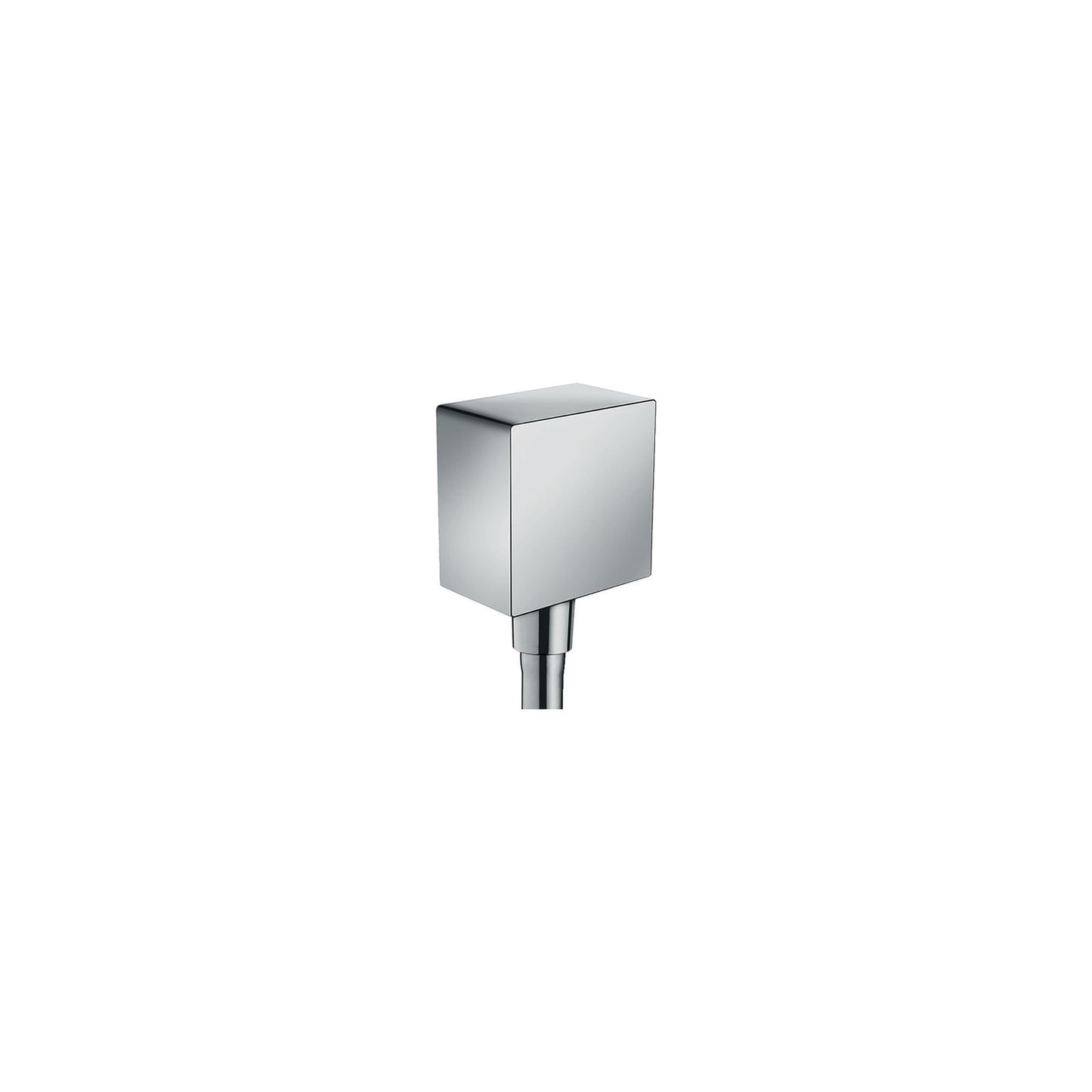 hansgrohe 26455001 FixFit Handheld Shower Wall Outlet Square Modern Chrome