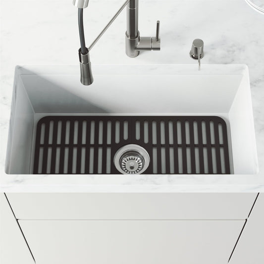 VIGO VGSG2512MB 25x13" Silicone Kitchen Sink Grid Single Basin Matte Black