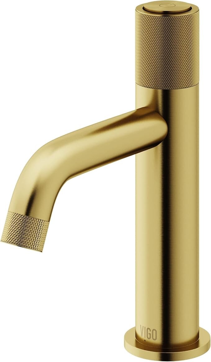 VIGO VG01048MG Apollo Single Hole 1-Handle Touch-on Bathroom Brushed Gold