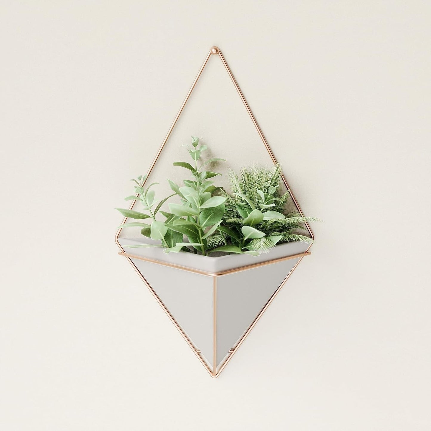 Umbra 470752-Hanging Planter Vase Wall Decor, Pot and Container - Grey/Copper