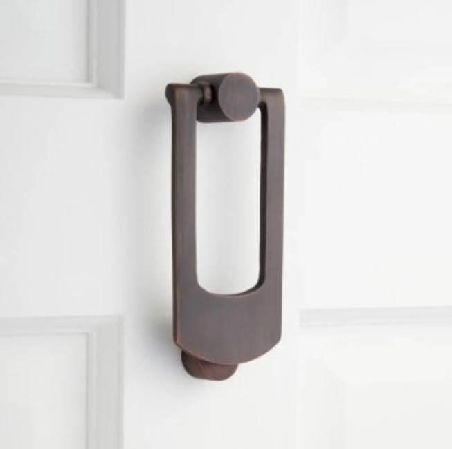 Signature Hardware 447614 Tyson Brass Door Knocker - Satin Black