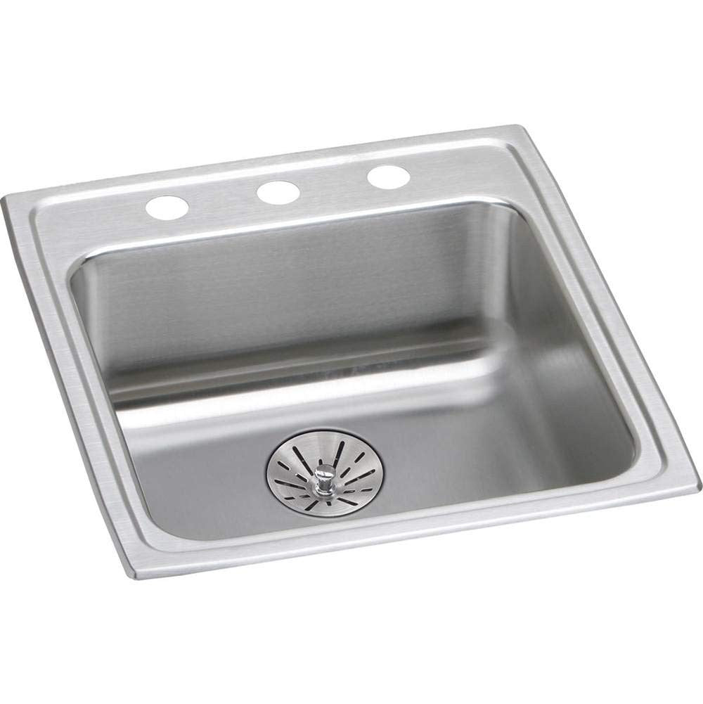 Elkay LRAD202265PD1 Lustertone 19-1/2" Drop In Stainless Steel Kitchen Sink
