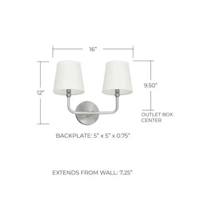 Capital Lighting 119321BN-674 Dawson 2 Light 16" Wide Bathroom Vanity Light