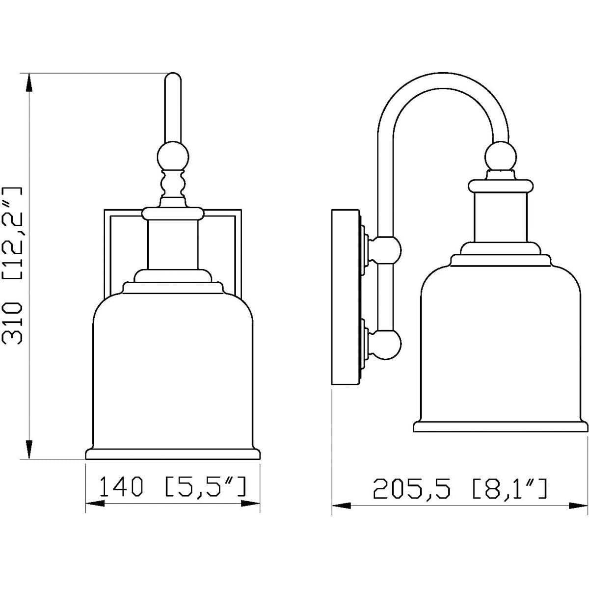 Z-Lite 1 Light Wall Sconce 734-1S-BN