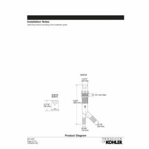 Kohler K9110BL Air Gap Body, Matte Black