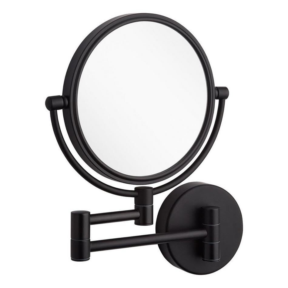 Signature Hardware SH662009MB Ramana Make Up Magnifying Mirror-Satin Black