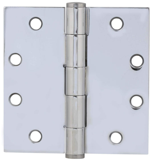 Emtek 92015 4.5x4.5" Square Corner Bearing Mortise Hinge - Pair, Polished Chrome