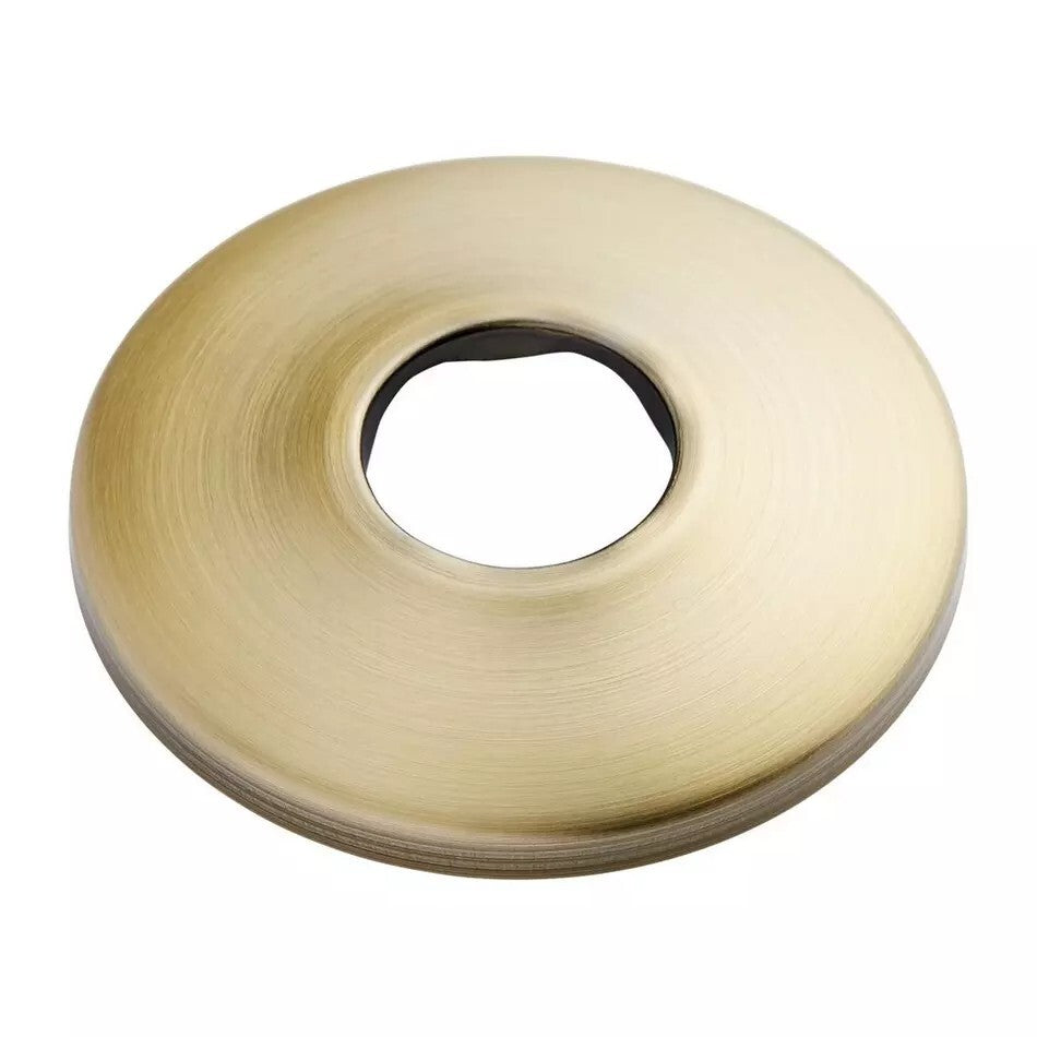 Signature Hardware - Low Pattern Sure Grip Wall Flange - 1/2" IPS - Aged Brass