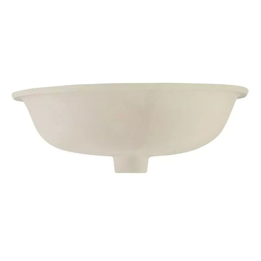 Signature Hardware 19" Mangrove Porcelain Oval Undermount Bathroom Sink White