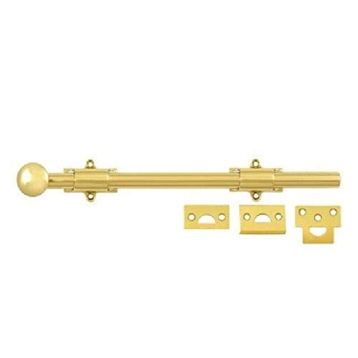 Deltana 12SB003 HD Solid Brass 12-Inch Surface Bolt