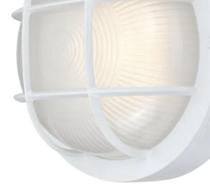 Westinghouse 6113900 8" Tall LED Outdoor Wall Sconce - Circular - White