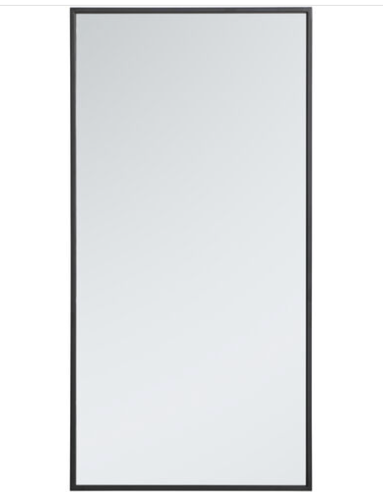 Monet 36 X 18 inch Black Wall Mirror