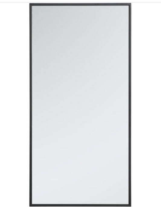 Monet 36 X 18 inch Black Wall Mirror