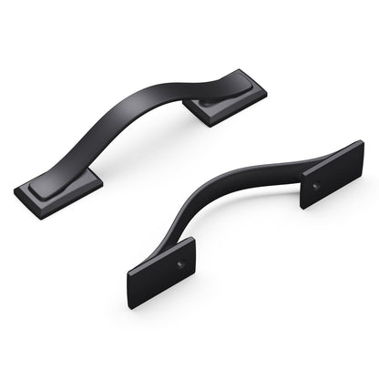 Hickory Hardware  Dover 10 Pack Solid Core Kitchen Cabinet Pulls 3" Matte Black