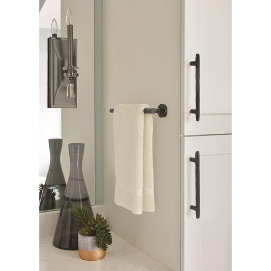 Amerock Arrondi 9" Towel Bar | Matte Black | BH26546MB