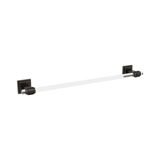 Amerock BH36063CORB Clear/Oil-Rubbed Bronze Towel Bar 18 in (457 mm) Glacio
