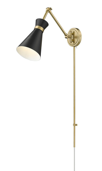 Z-Lite 351S-MGLD Soriano Wall Sconce, 1-Light 100 Watts, Modern Gold