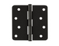 Emtek 91024US19 4"x4" Plain Bearing 1/4" Radius Corners Hinge-Flat Black (Pair)