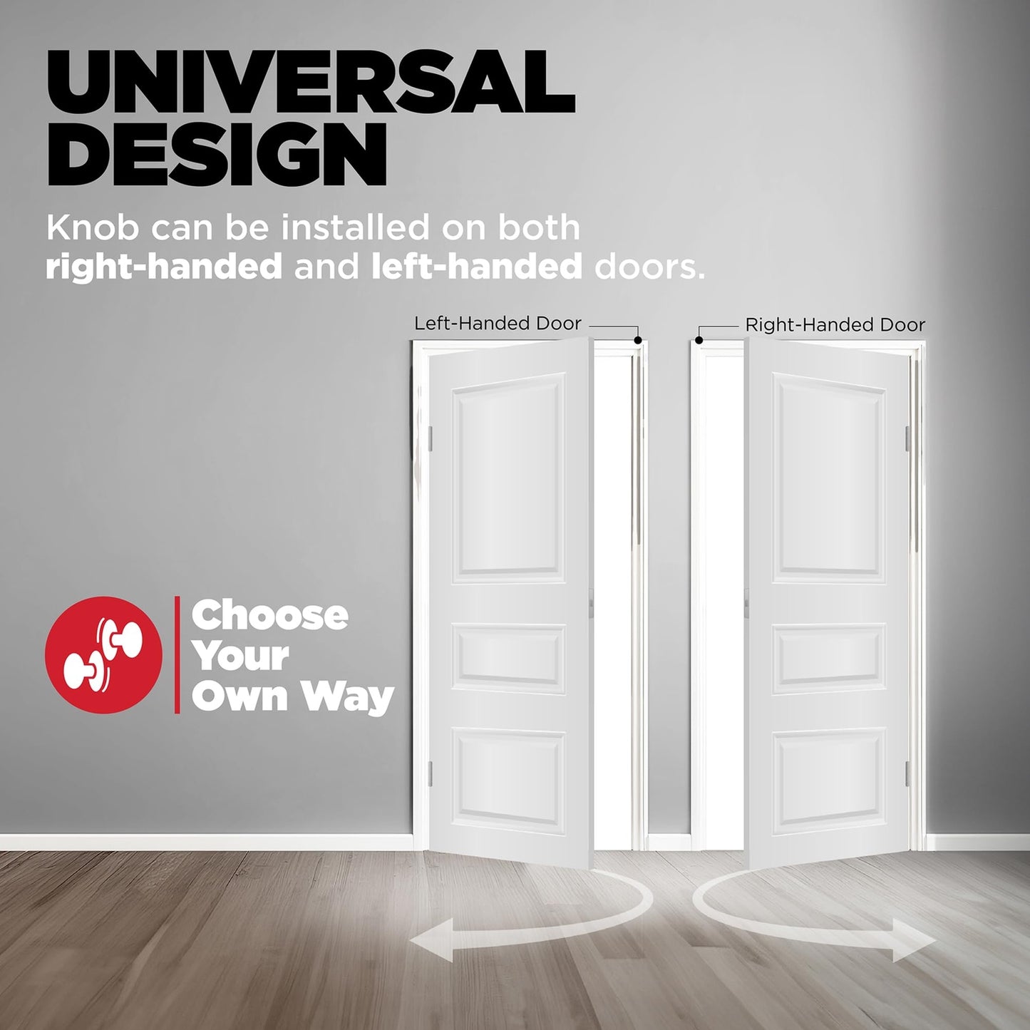 Kwikset Tylo Entry Door Knob, Keyed Handle Exterior Doorknob, Satin Chrome,