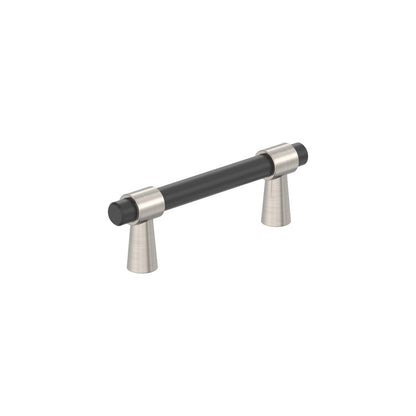 Amerock BP37385FBG10 Mergence 3" C2C Cabinet Pull Matte Black/Satin Nickel
