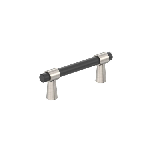 Amerock BP37385FBG10 Mergence 3" C2C Cabinet Pull Matte Black/Satin Nickel
