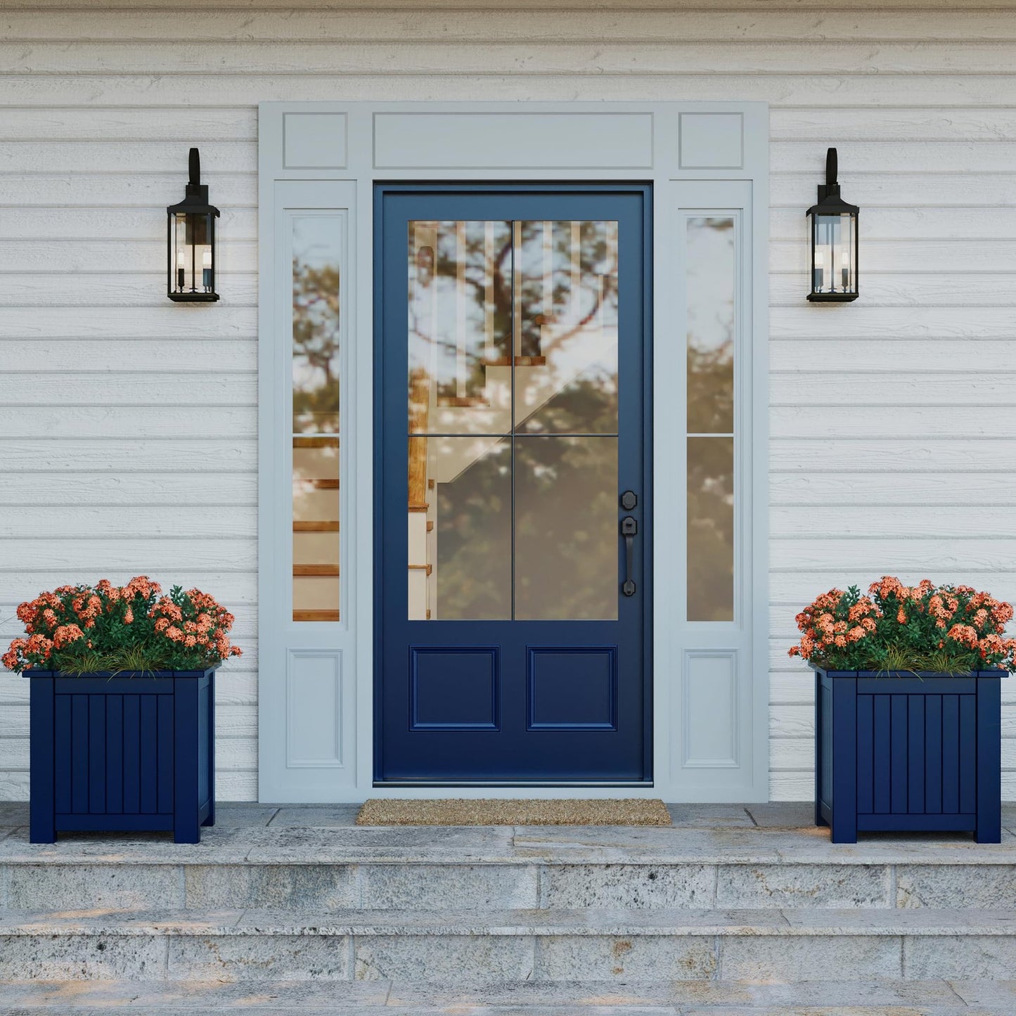 Gibbes Street Collection 2-Light Clear Beveled Glass New Traditional Outdoor