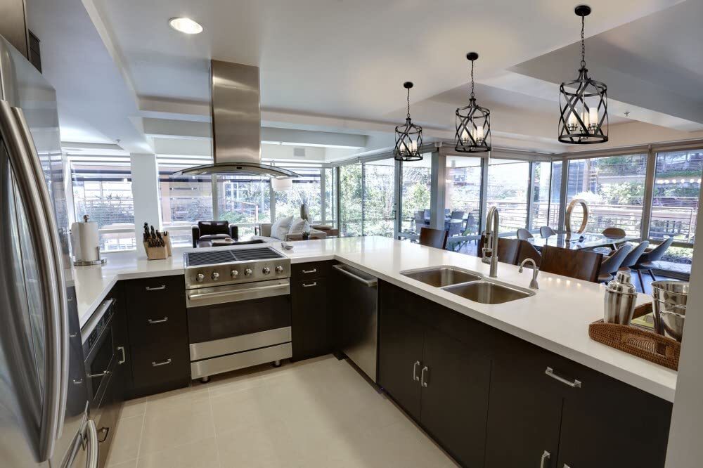 Z-Lite 481P14-MB-BN Malcalester Pendant, 3-Light, Matte Black & Brushed Nickel