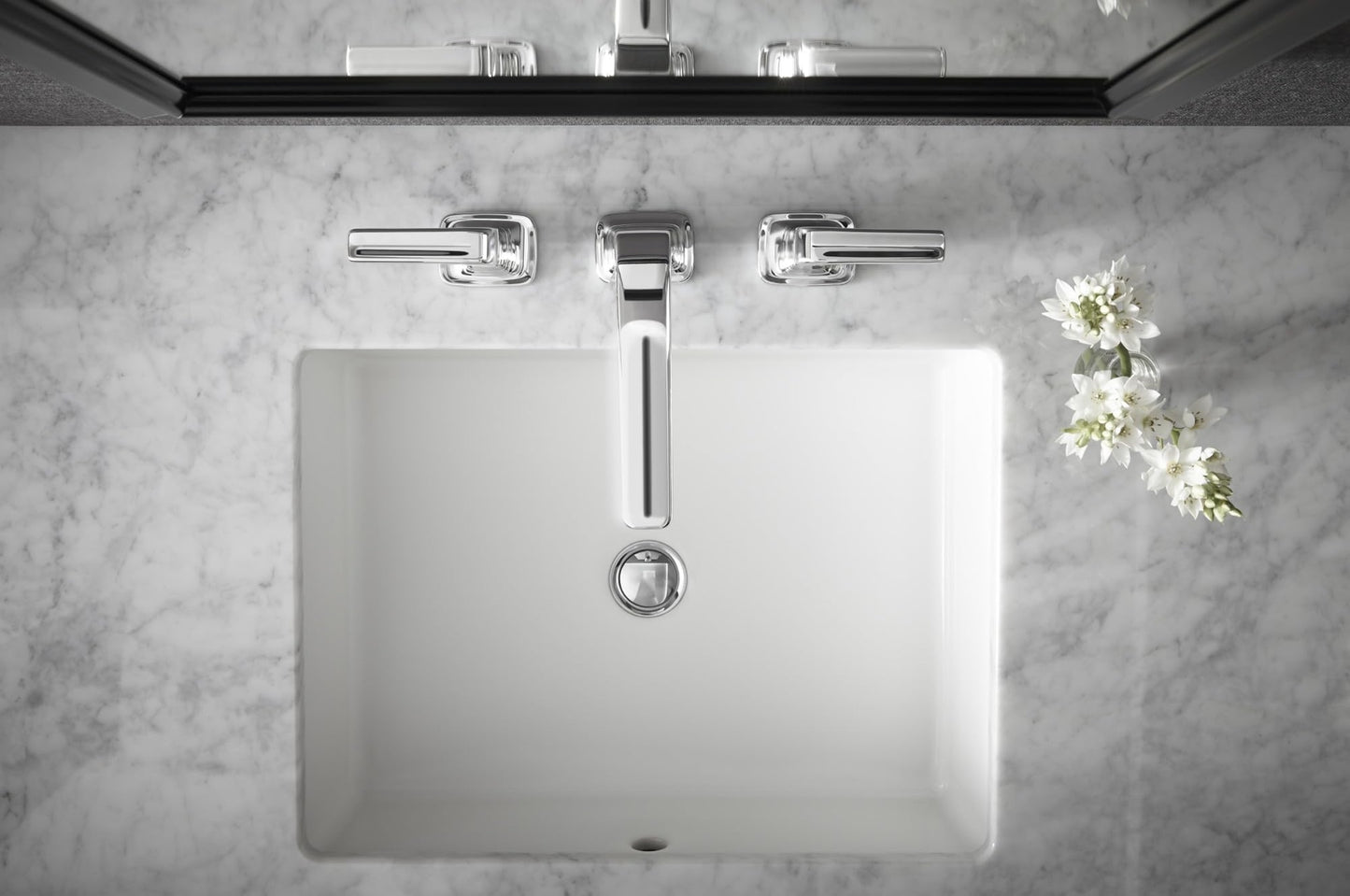 KOHLER 2882-0 Verticyl Rectangular Undermount Bathroom Sink, 19 3/4", White