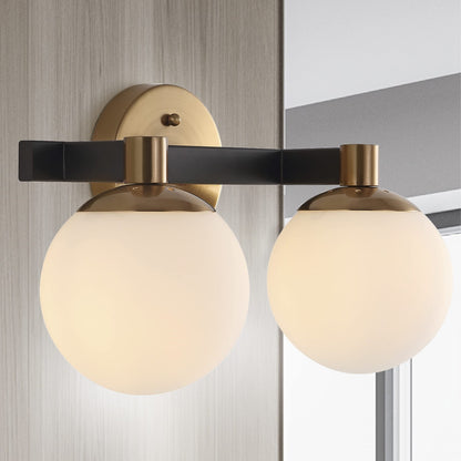 JONATHAN Y JYL3541A Modernist Globe 15.25" 2-Light LED Vanity 2700K LED