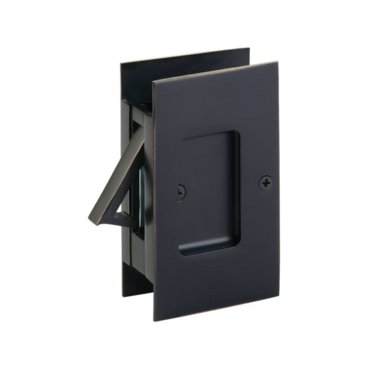 Emtek 2114US10B138 - Modern Rectangular Passage Mortise Pocket Door ORB
