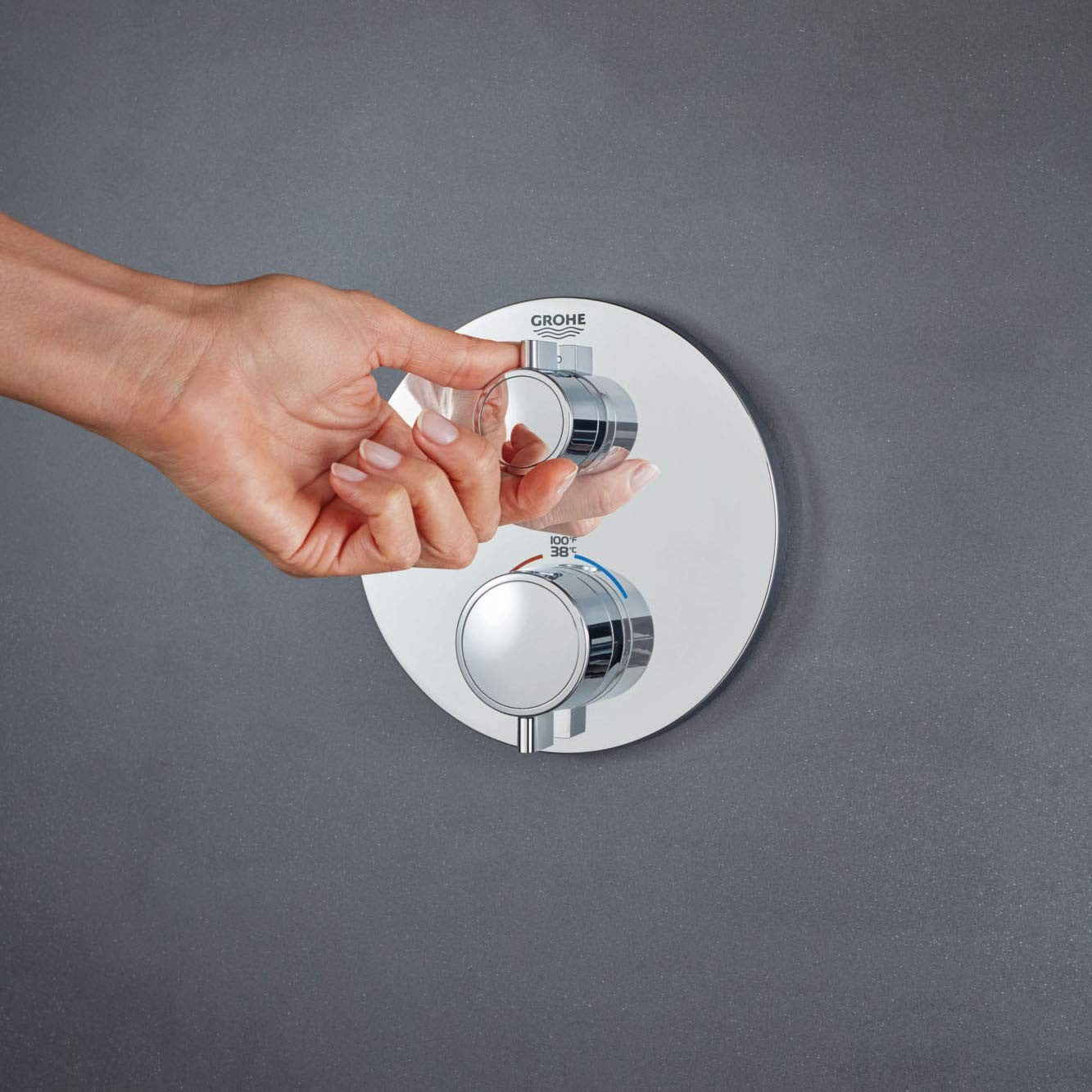 GROHTHERM® SMARTCONTROL SINGLE FUNCTION 2-HANDLE THERMOSTATIC VALVE TRIM