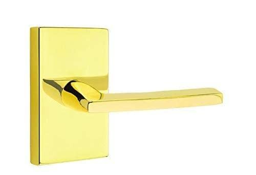 Emtek 5052HLOUS15LH Dummy Modern Rectangular Rosette Helios Lever Satin Nickel