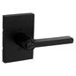 Kwikset 740HFL Halifax Entry Door Handle Lock&Key Reversible Lever Matte Black