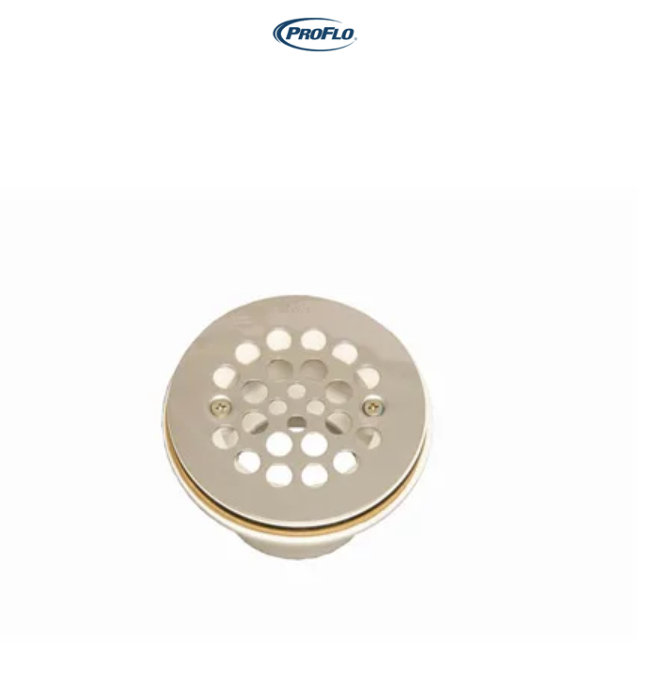 PROFLO Two-Piece PVC Shower Drain - Chrome