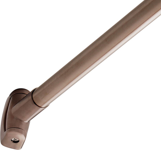 Signature Hardware 466759 60" Curved Solid Brass Shower Rod - Brushed Nickel