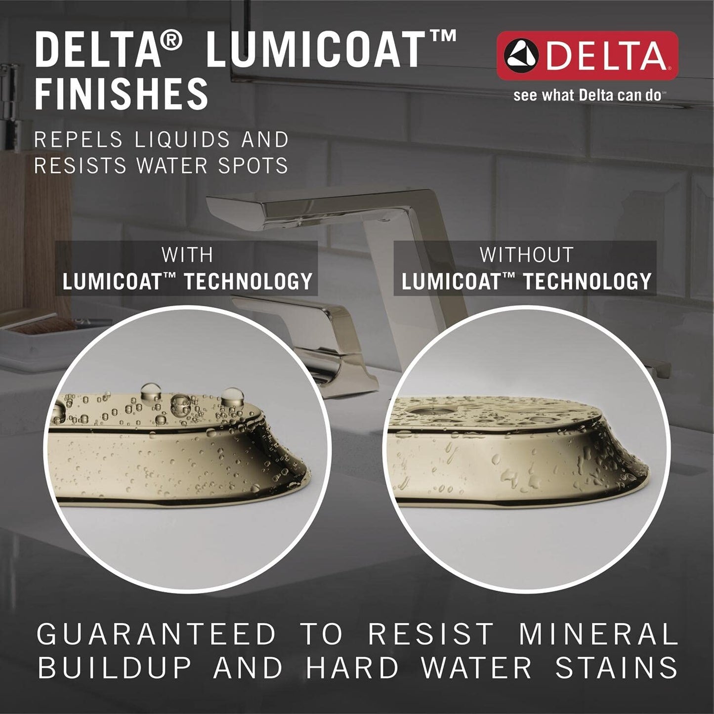 Delta Faucet 599-PN-PR-MPU-DST Pivotal Lumicoat Bathroom Faucet Polished Nickel