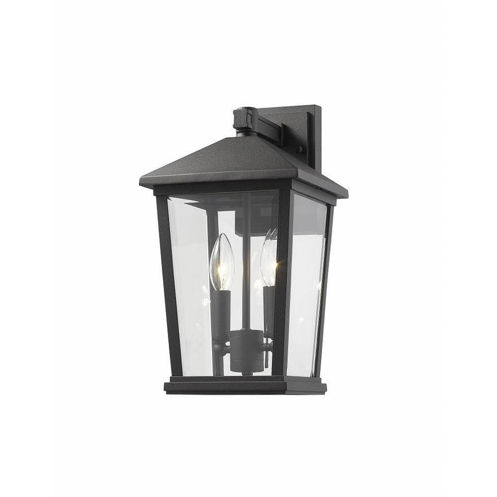 Z-Lite 568M-BK 2 Light Outdoor Wall Sconce, Black